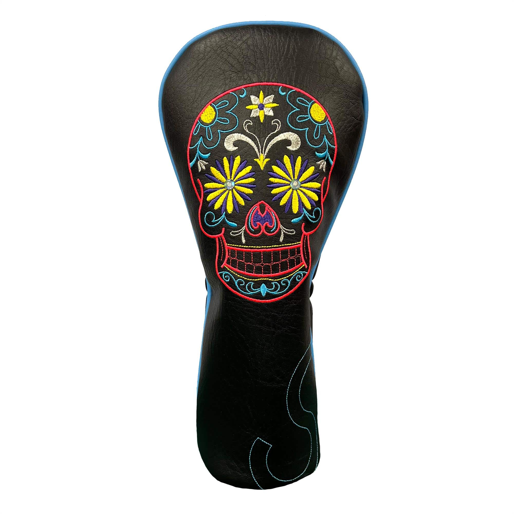 Swarovski Sugar Skull Blue Driver Headcover Black